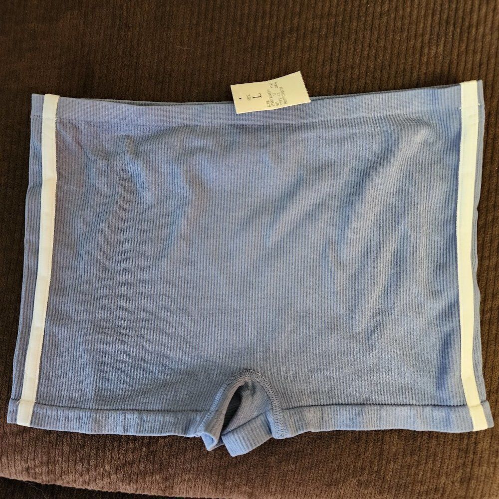 Colsie Stretchy Booty Shorts Blue White Stripe Summer Shorts